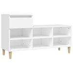 Shoe Cabinet White 102x36x60 cm Engineered Wood - Bargainia.com - 