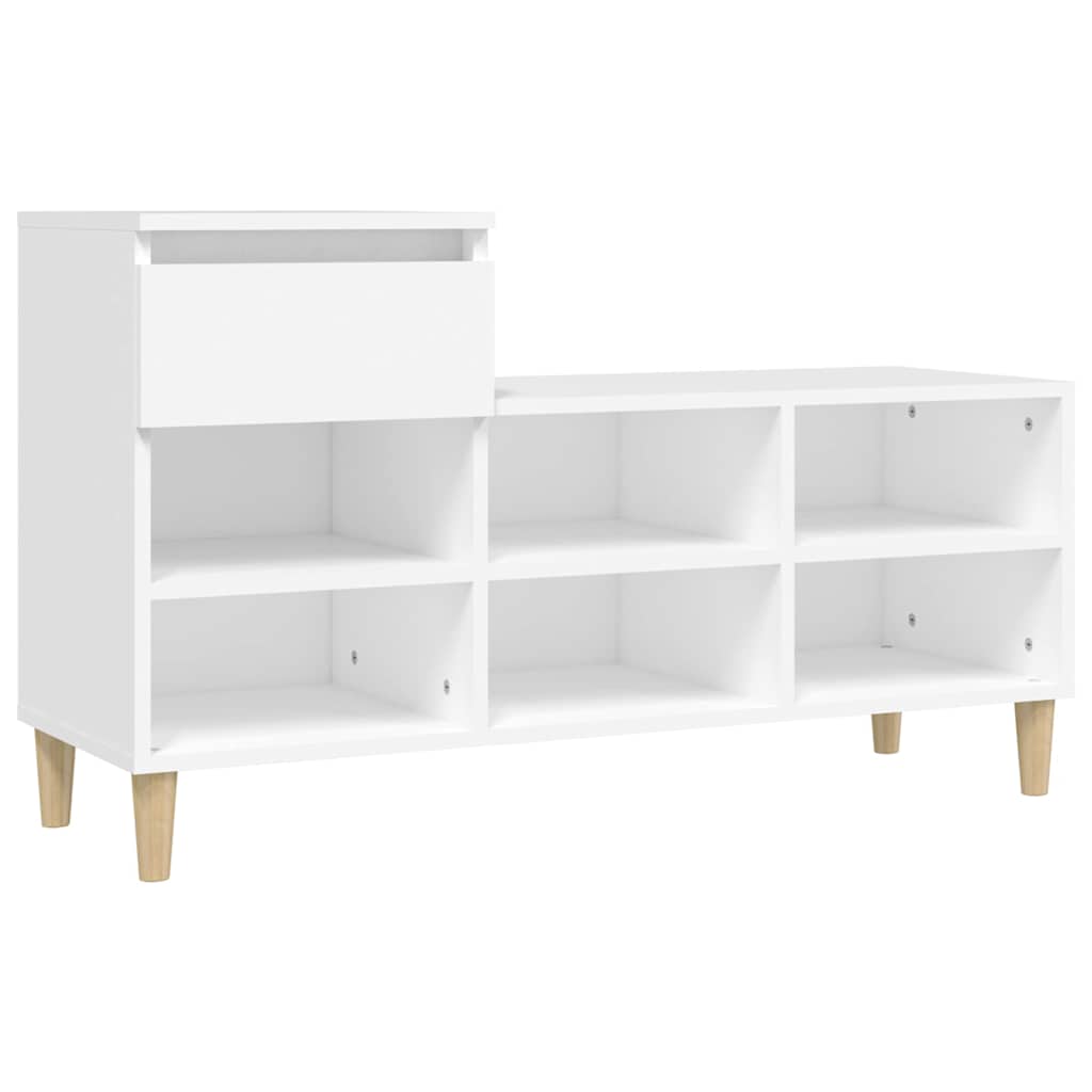 Shoe Cabinet White 102x36x60 cm Engineered Wood - Bargainia.com - 