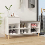 Shoe Cabinet White 102x36x60 cm Engineered Wood - Bargainia.com - 