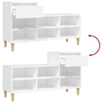 Shoe Cabinet White 102x36x60 cm Engineered Wood - Bargainia.com - 