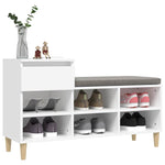 Shoe Cabinet White 102x36x60 cm Engineered Wood - Bargainia.com - 