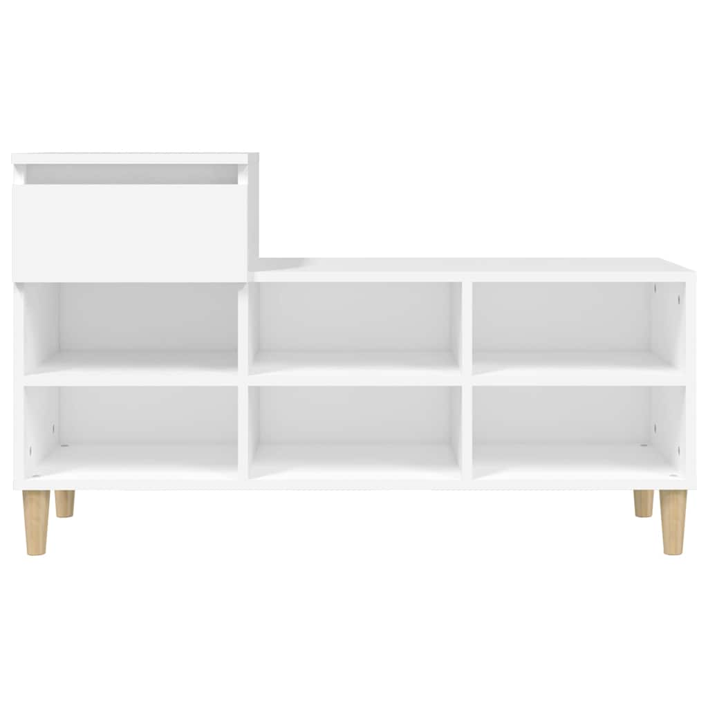 Shoe Cabinet White 102x36x60 cm Engineered Wood - Bargainia.com - 