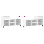 Shoe Cabinet White 102x36x60 cm Engineered Wood - Bargainia.com - 
