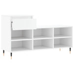 Shoe Cabinet White 102x36x60 cm Engineered Wood - Bargainia.com - 