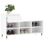 Shoe Cabinet White 102x36x60 cm Engineered Wood - Bargainia.com - 
