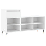 Shoe Cabinet White 102x36x60 cm Engineered Wood - Bargainia.com - 