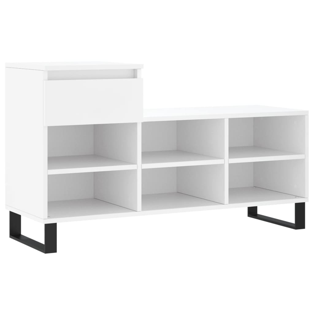 Shoe Cabinet White 102x36x60 cm Engineered Wood - Bargainia.com - 