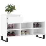 Shoe Cabinet White 102x36x60 cm Engineered Wood - Bargainia.com - 