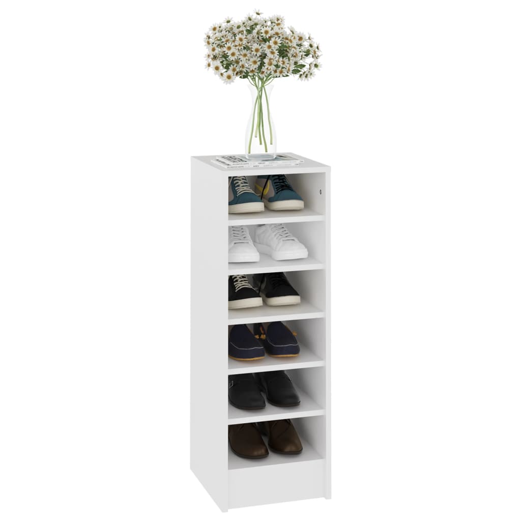 Shoe Cabinet White 31.5x35x90 cm Engineered Wood - Bargainia.com - 