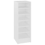 Shoe Cabinet White 31.5x35x90 cm Engineered Wood - Bargainia.com - 