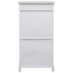 Shoe Cabinet White 50x28x98 cm Paulownia Wood - Bargainia.com - 