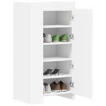 Shoe Cabinet White 52x37.5x100 cm Engineered Wood - Bargainia.com - 