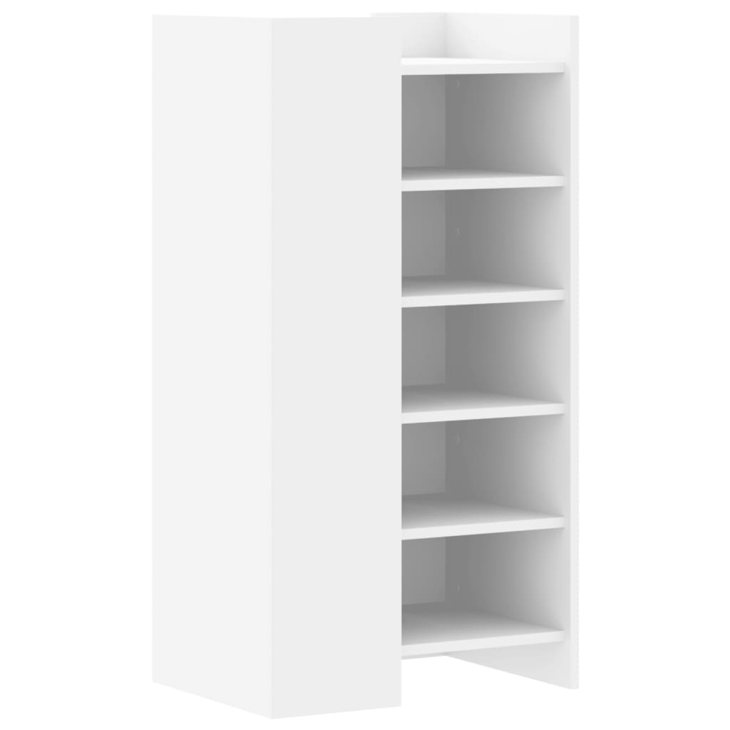 Shoe Cabinet White 52x37.5x100 cm Engineered Wood - Bargainia.com - 