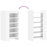 Shoe Cabinet White 52x37.5x100 cm Engineered Wood - Bargainia.com - 