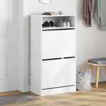 Shoe Cabinet White 60x34x116 cm Engineered Wood - Bargainia.com - 