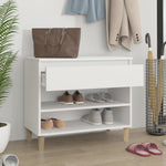 Shoe Cabinet White 70x36x60 cm Engineered Wood - Bargainia.com - 