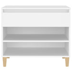 Shoe Cabinet White 70x36x60 cm Engineered Wood - Bargainia.com - 