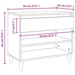 Shoe Cabinet White 70x36x60 cm Engineered Wood - Bargainia.com - 