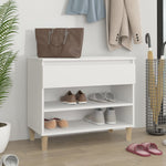 Shoe Cabinet White 70x36x60 cm Engineered Wood - Bargainia.com - 