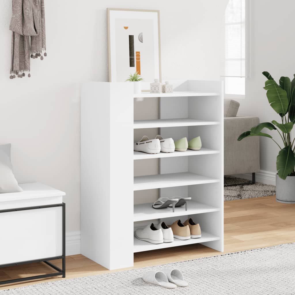 Shoe Cabinet White 74.5x37.5x100 cm Engineered Wood - Bargainia.com - 