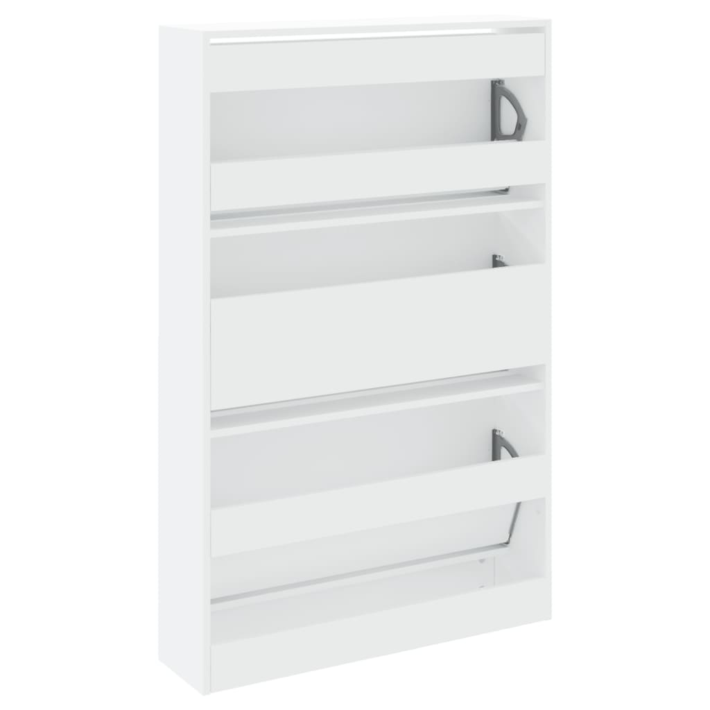 Shoe Cabinet White 80x21x125.5 cm Engineered Wood - Bargainia.com - 