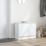 Shoe Cabinet White 80x34x63 cm Engineered Wood - Bargainia.com - 