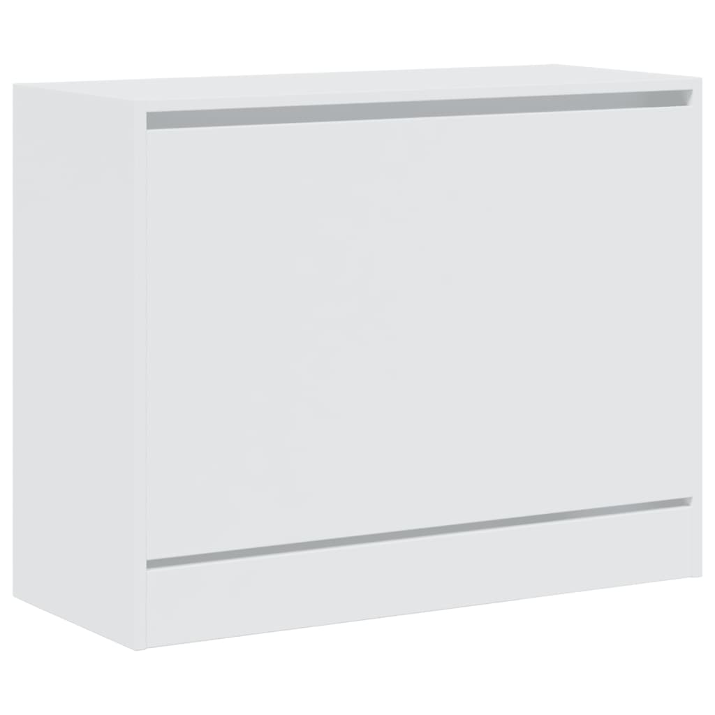 Shoe Cabinet White 80x34x63 cm Engineered Wood - Bargainia.com - 