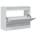 Shoe Cabinet White 80x34x63 cm Engineered Wood - Bargainia.com - 