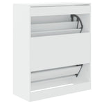 Shoe Cabinet White 80x34x96.5 cm Engineered Wood - Bargainia.com - 