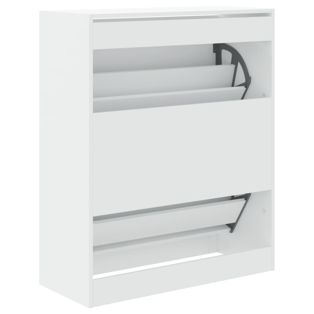 Shoe Cabinet White 80x34x96.5 cm Engineered Wood - Bargainia.com - 