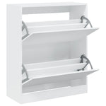 Shoe Cabinet White 80x34x96.5 cm Engineered Wood - Bargainia.com - 