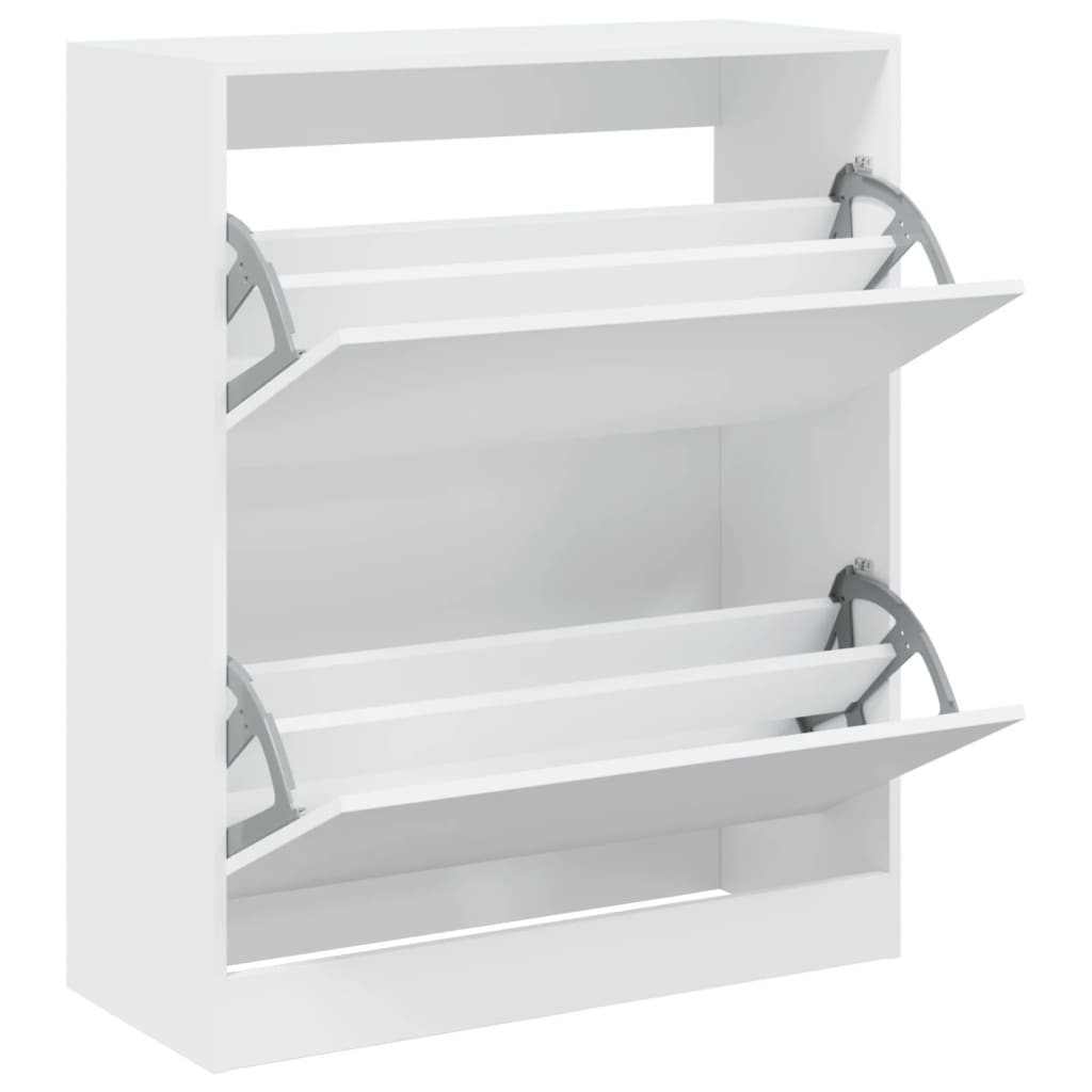 Shoe Cabinet White 80x34x96.5 cm Engineered Wood - Bargainia.com - 