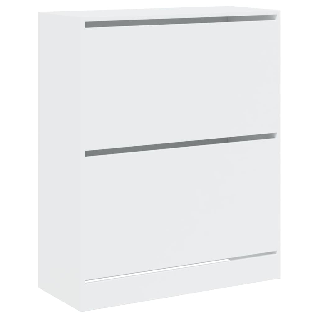Shoe Cabinet White 80x34x96.5 cm Engineered Wood - Bargainia.com - 