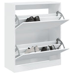 Shoe Cabinet White 80x34x96.5 cm Engineered Wood - Bargainia.com - 