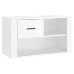 Shoe Cabinet White 80x35x45 cm Engineered Wood - Bargainia.com - 