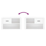 Shoe Cabinet White 80x35x45 cm Engineered Wood - Bargainia.com - 