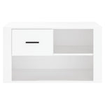 Shoe Cabinet White 80x35x45 cm Engineered Wood - Bargainia.com - 