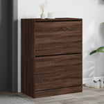 Shoe Cabinet with 2 Flip - Drawers Brown Oak 80x42x108 cm - Bargainia.com - 
