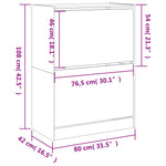 Shoe Cabinet with 2 Flip - Drawers Brown Oak 80x42x108 cm - Bargainia.com - 