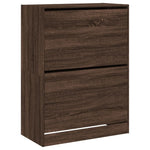 Shoe Cabinet with 2 Flip - Drawers Brown Oak 80x42x108 cm - Bargainia.com - 