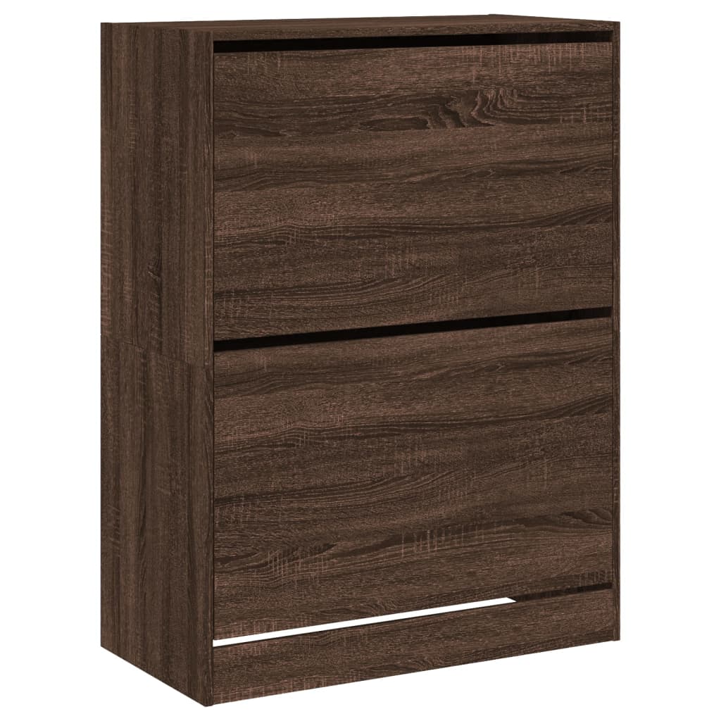 Shoe Cabinet with 2 Flip - Drawers Brown Oak 80x42x108 cm - Bargainia.com - 