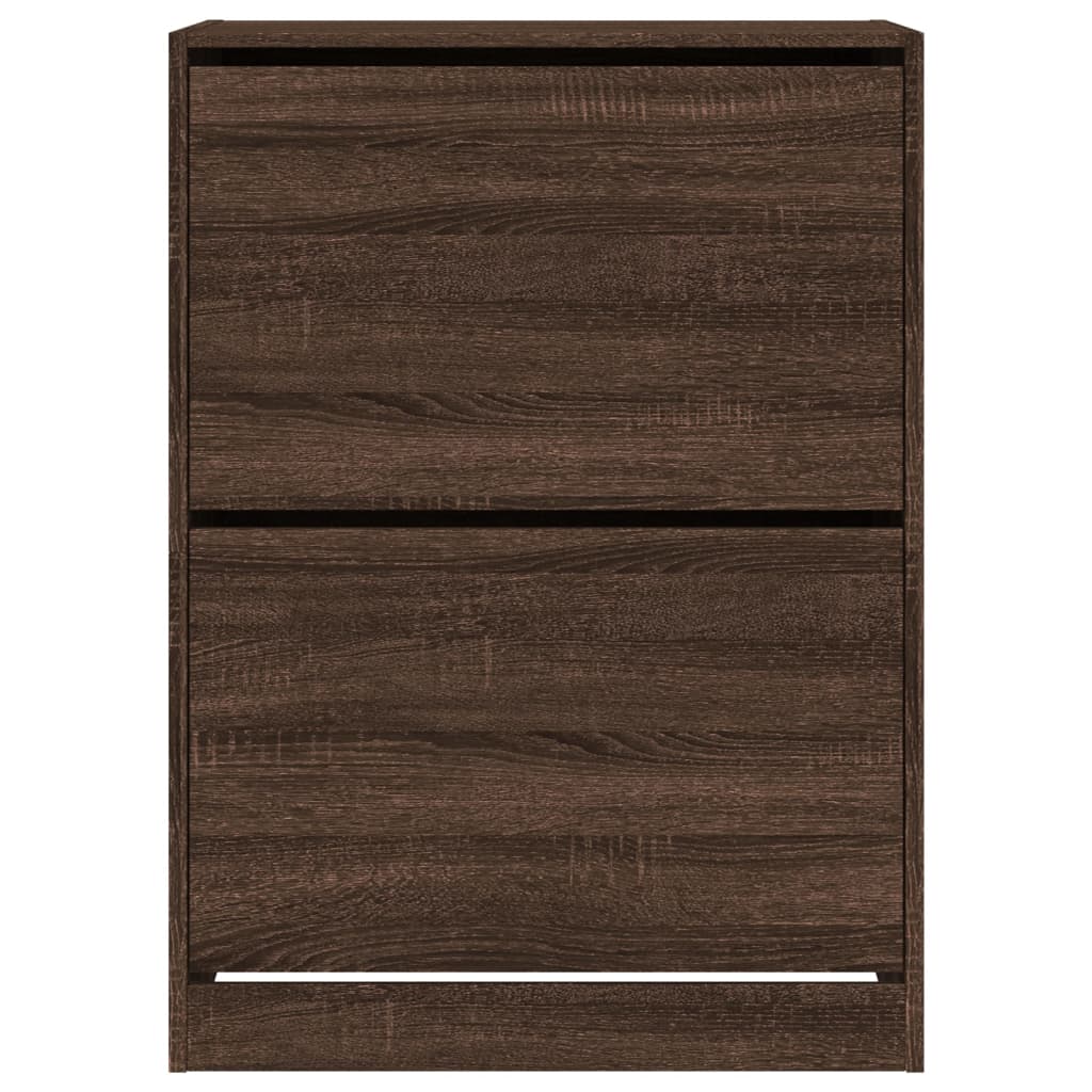 Shoe Cabinet with 2 Flip - Drawers Brown Oak 80x42x108 cm - Bargainia.com - 