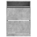 Shoe Cabinet with 2 Flip - Drawers Concrete Grey 80x34x116 cm - Bargainia.com - 