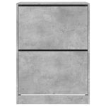 Shoe Cabinet with 2 Flip - Drawers Concrete Grey 80x42x108 cm - Bargainia.com - 