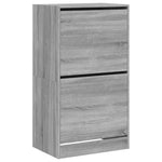 Shoe Cabinet with 2 Flip - Drawers Grey Sonoma 60x42x108 cm - Bargainia.com - 