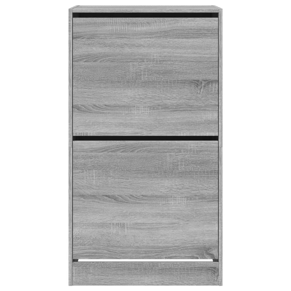 Shoe Cabinet with 2 Flip - Drawers Grey Sonoma 60x42x108 cm - Bargainia.com - 