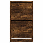 Shoe Cabinet with 2 Flip - Drawers Smoked Oak 60x42x108 cm - Bargainia.com - 