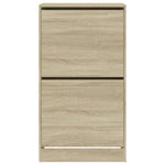 Shoe Cabinet with 2 Flip - Drawers Sonoma Oak 60x42x108 cm - Bargainia.com - 