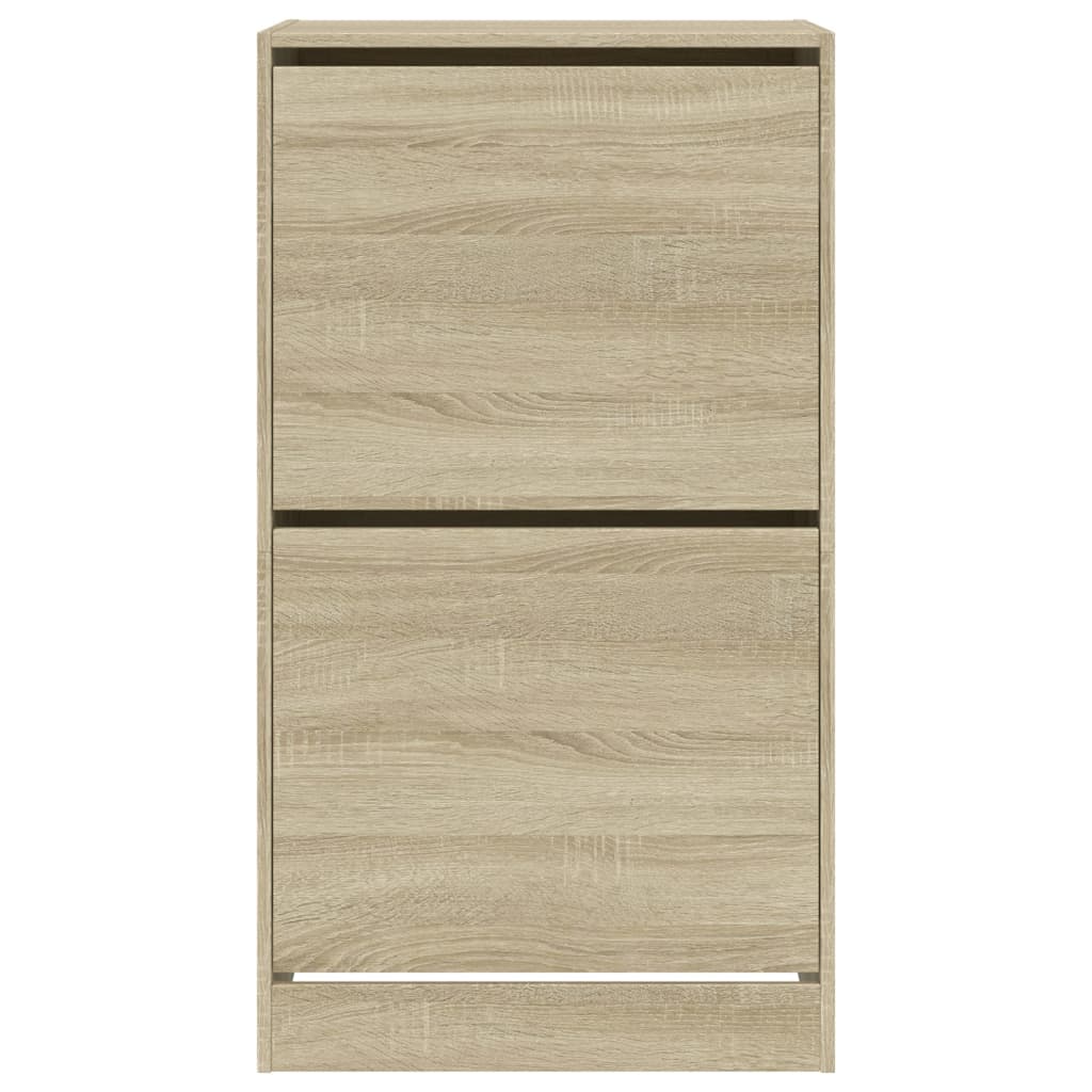 Shoe Cabinet with 2 Flip - Drawers Sonoma Oak 60x42x108 cm - Bargainia.com - 