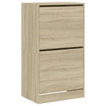Shoe Cabinet with 2 Flip - Drawers Sonoma Oak 60x42x108 cm - Bargainia.com - 